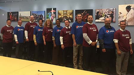 Pepsi and HACC staff standing in a group