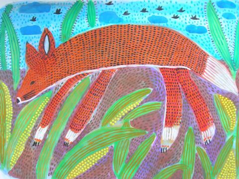 Marilyn Fox: "Fox in the Corn"